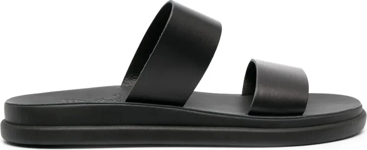 Nicos leather slides