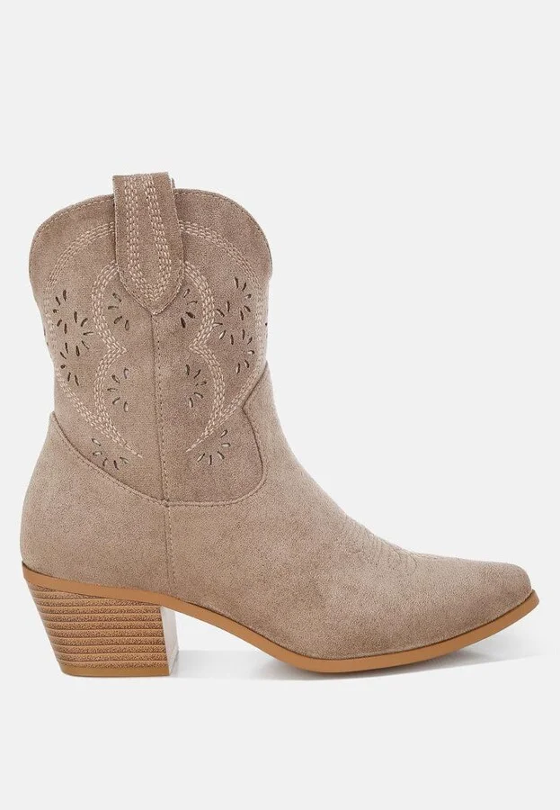 Nigel Cut Out Detail Cowboy Boots