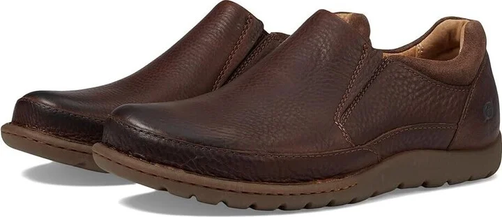Nigel Men's Size US 9.5 Dark Brown Leather Slip-On Dress Shoes ZPO3037