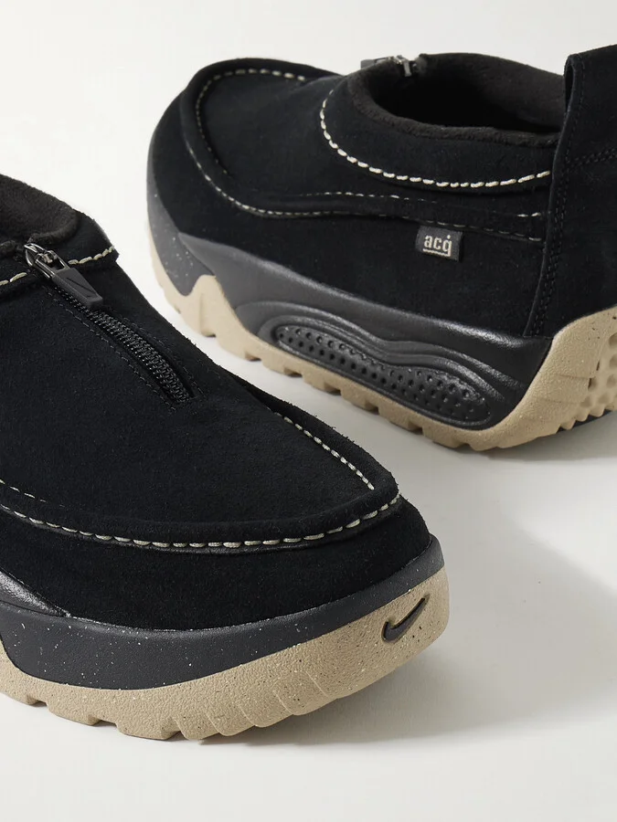 Nike - Acg Izy Rubber-trimmed Suede Sneakers - Black - Image 4