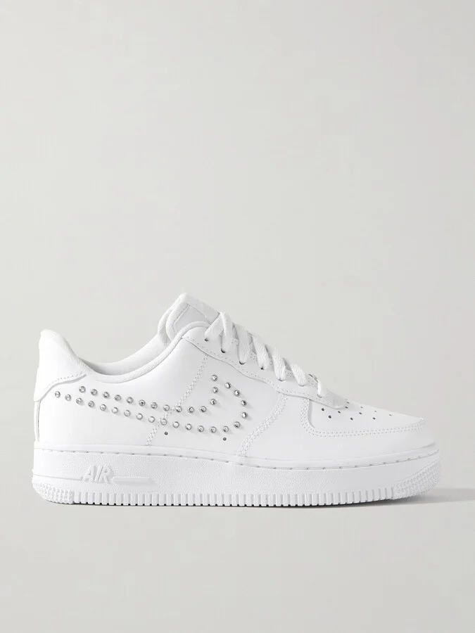 Nike - Air Force 1 '07 Crystal-embellished Leather Sneakers - White