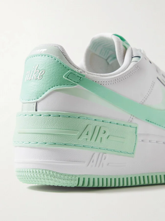 Nike - Air Force 1 Shadow Leather Platform Sneakers - White - Image 4