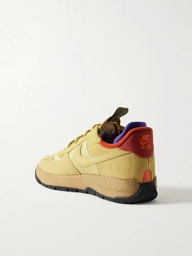 Nike - Air Force 1 Wild Suede And Mesh Sneakers - Neutrals - Image 3