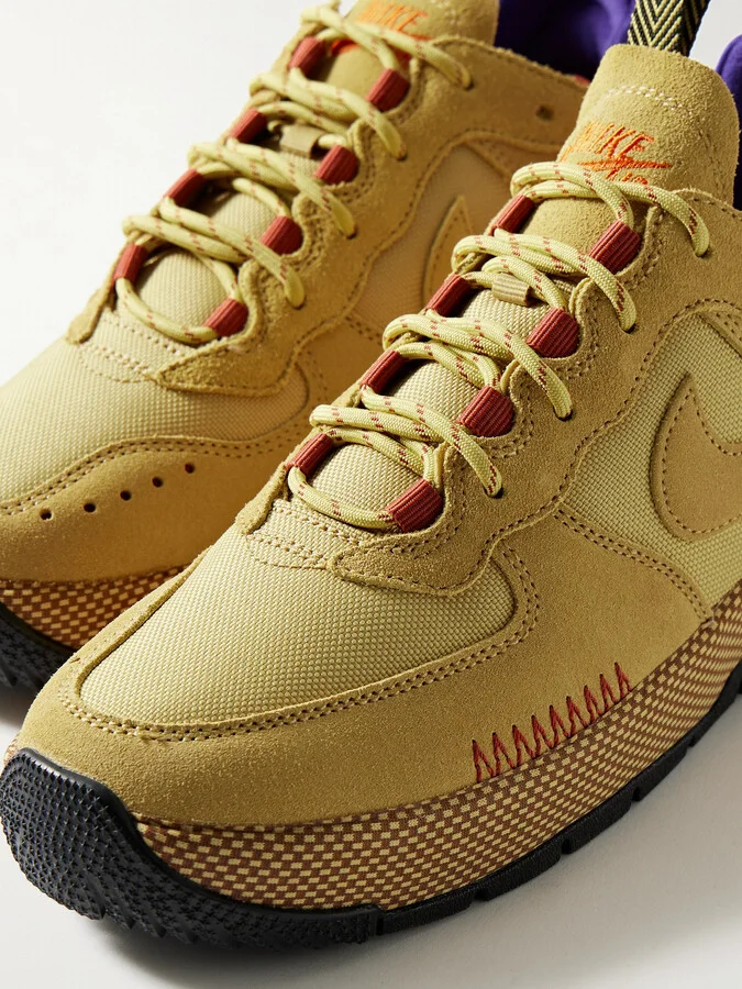 Nike - Air Force 1 Wild Suede And Mesh Sneakers - Neutrals - Image 4