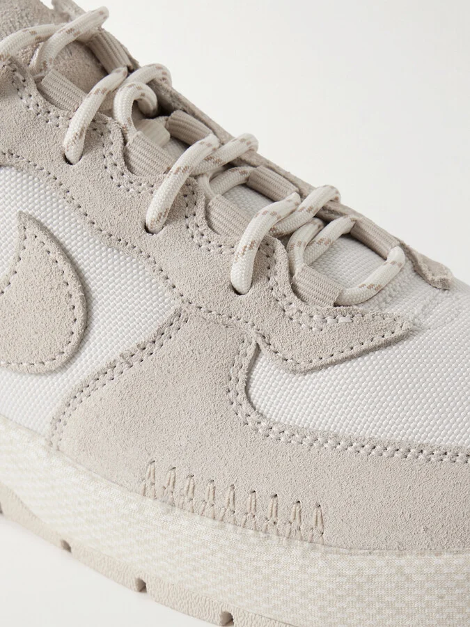 Nike - Air Force 1 Wild Suede And Mesh Sneakers - White - Image 4