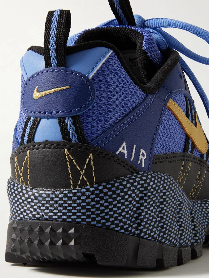 Nike - Air Humara Qs Leather-trimmed Mesh Sneakers - Blue - Image 4