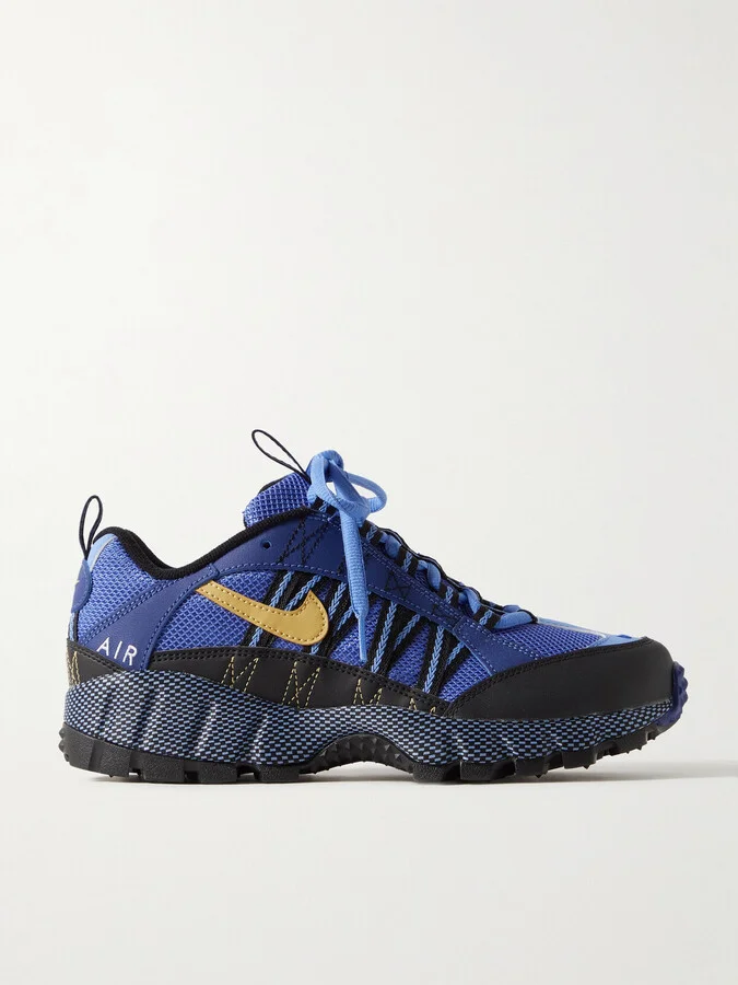 Nike - Air Humara Qs Leather-trimmed Mesh Sneakers - Blue