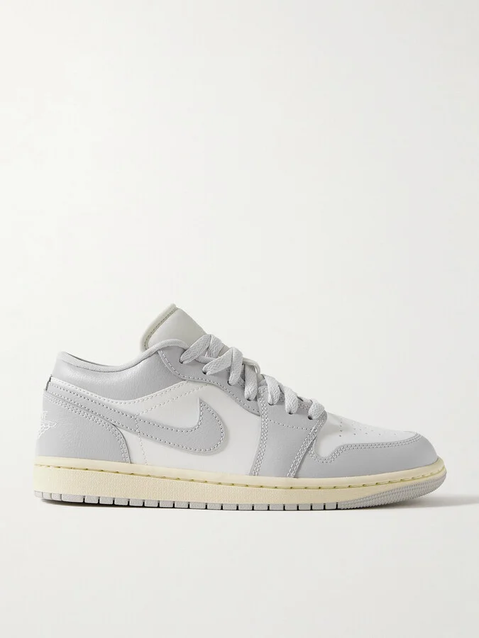Nike - Air Jordan 1 Low Leather Sneakers - Gray