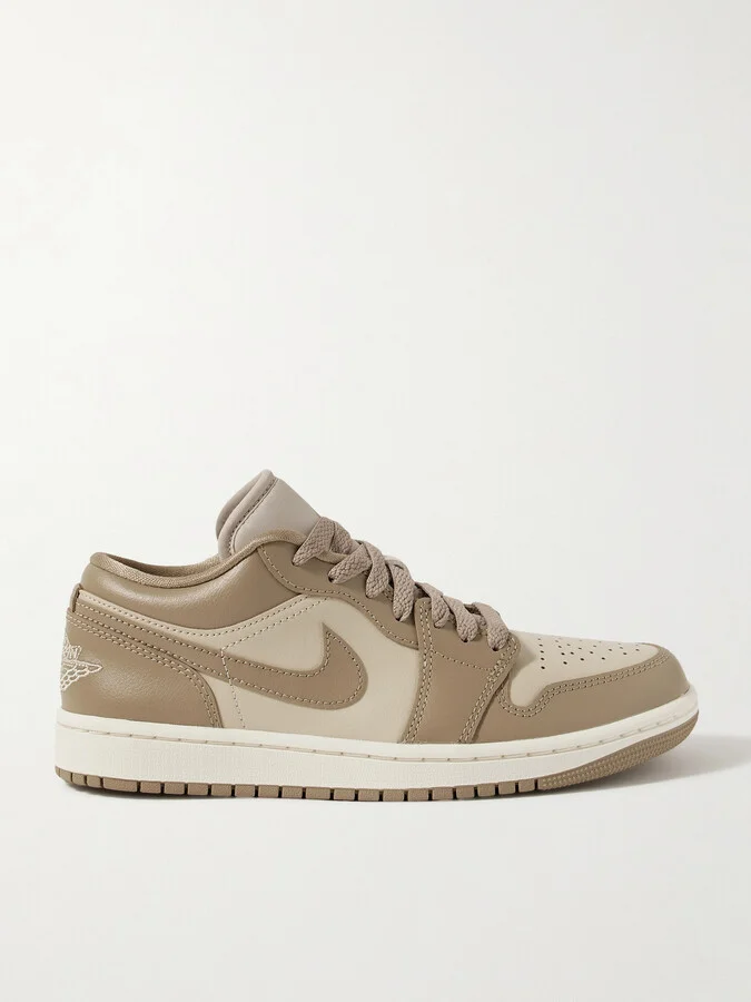 Nike - Air Jordan 1 Low Leather Sneakers - Neutrals