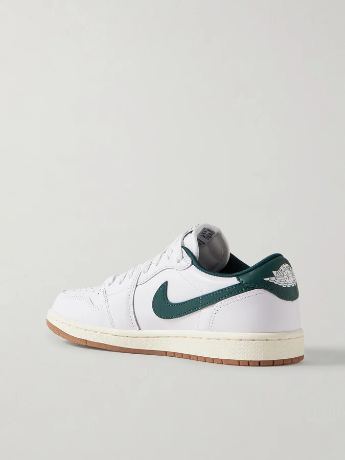 Nike - Air Jordan 1 Low Og Leather Sneakers - White - Image 3