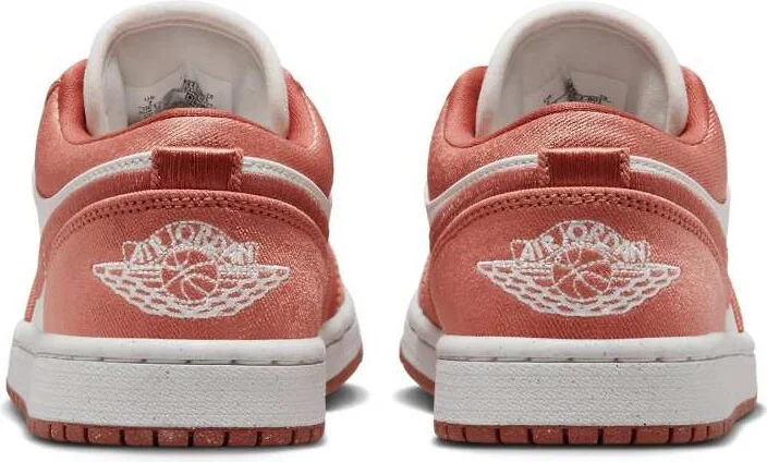 Nike Air Jordan 1 Low SE sneakers in orange & white - Image 2