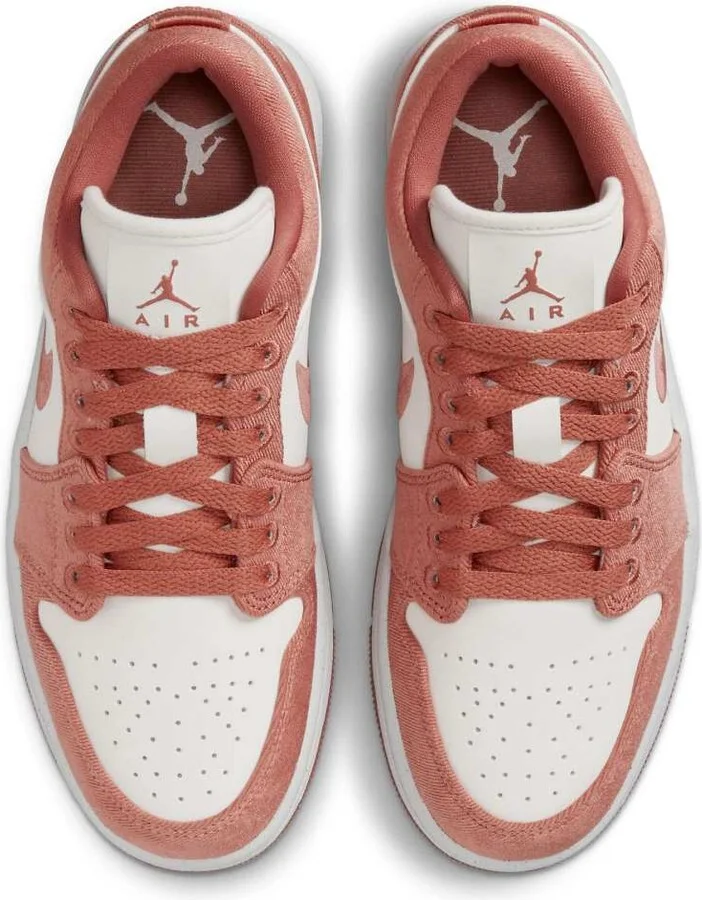 Nike Air Jordan 1 Low SE sneakers in orange & white - Image 4