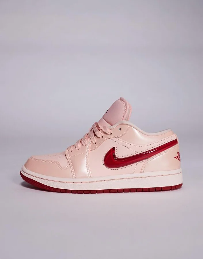 Nike Air Jordan 1 Low sneakers in light orange and pink - Image 2