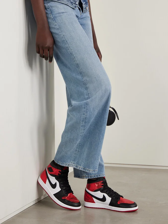 Nike - Air Jordan 1 Retro Metallic Leather High-top Sneakers - Red - Image 2