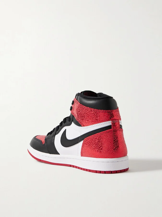 Nike - Air Jordan 1 Retro Metallic Leather High-top Sneakers - Red - Image 3