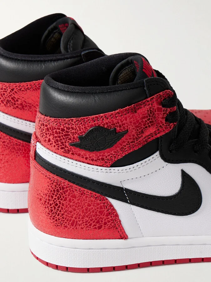 Nike - Air Jordan 1 Retro Metallic Leather High-top Sneakers - Red - Image 4