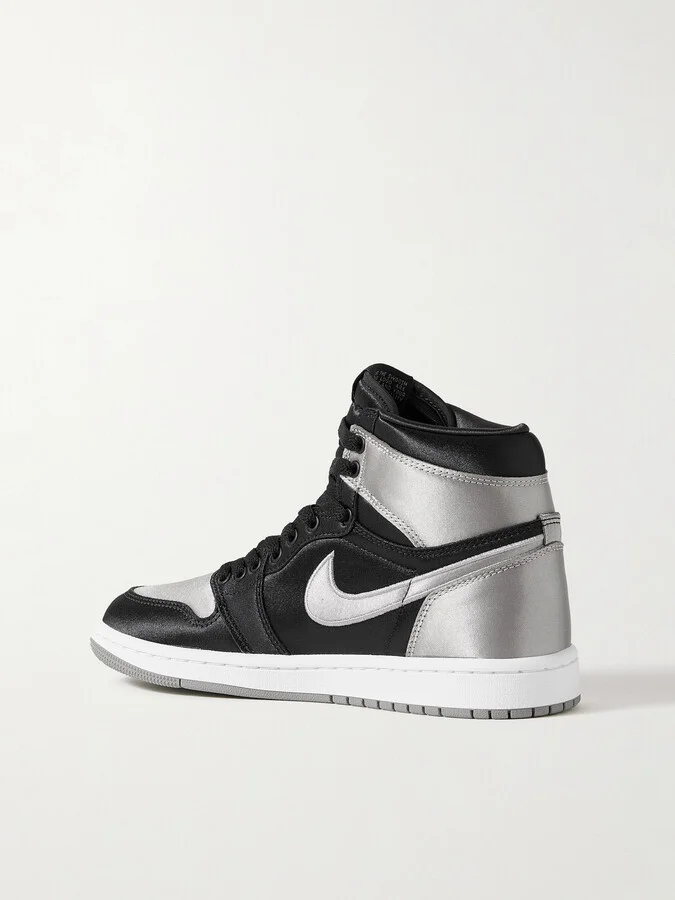 Nike - Air Jordan 1 Retro Og Satin High-top Sneakers - Black - Image 3