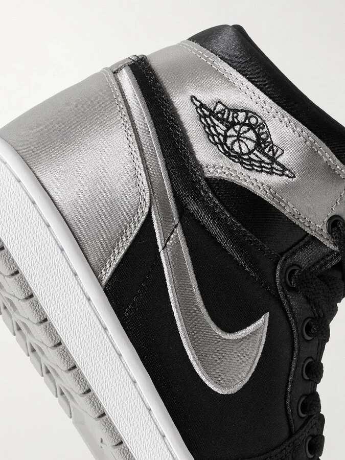 Nike - Air Jordan 1 Retro Og Satin High-top Sneakers - Black - Image 4