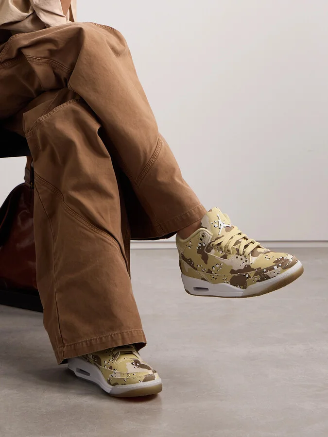 Nike - Air Jordan 3 Retro Tex Printed Canvas High-top Sneakers - Brown - Image 2