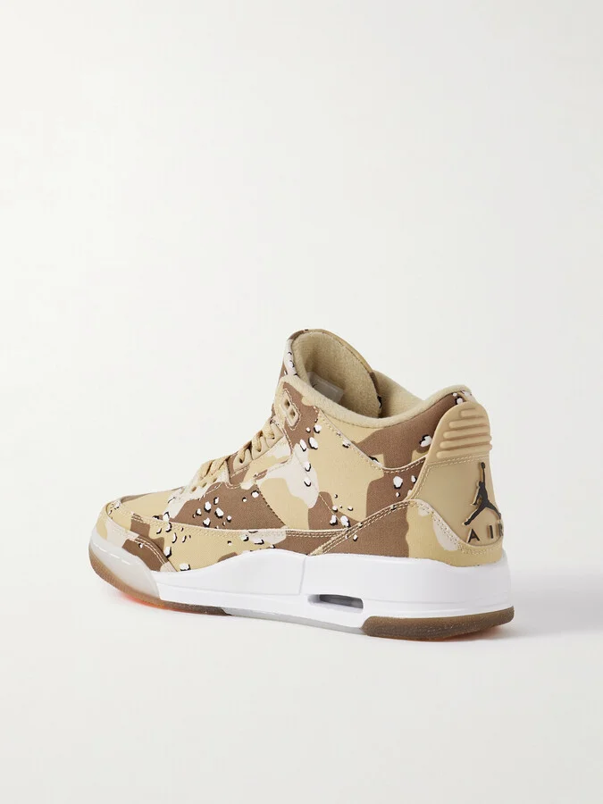 Nike - Air Jordan 3 Retro Tex Printed Canvas High-top Sneakers - Brown - Image 3