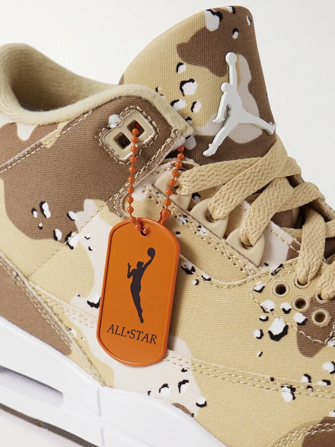 Nike - Air Jordan 3 Retro Tex Printed Canvas High-top Sneakers - Brown - Image 4