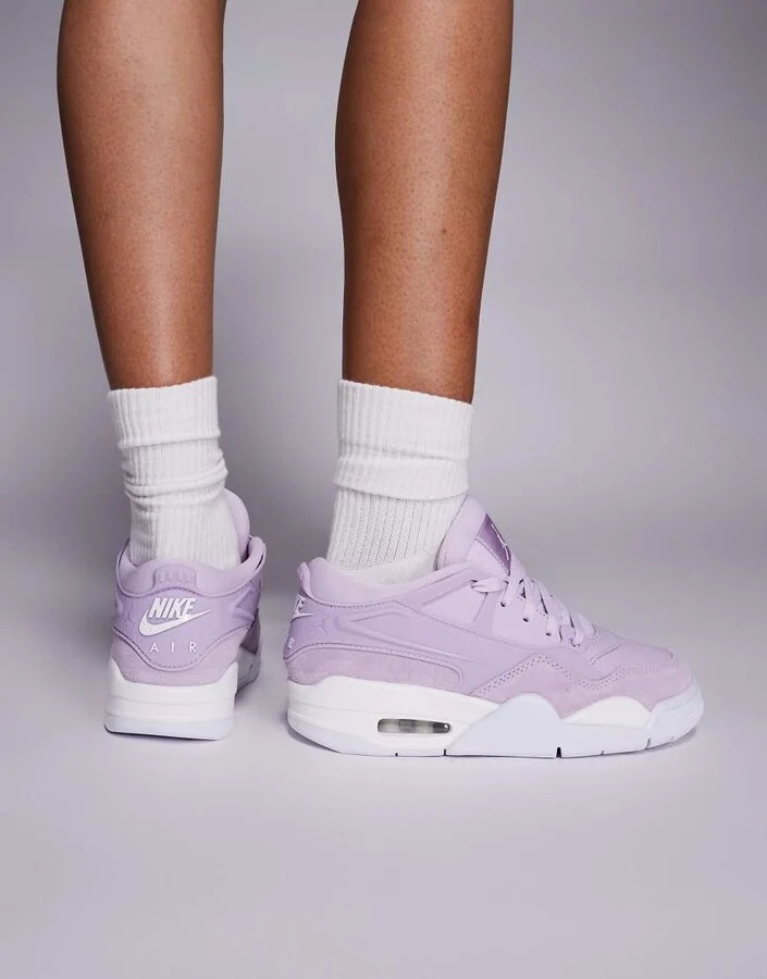 Nike Air Jordan 4 RM sneakers in purple and white - Image 2