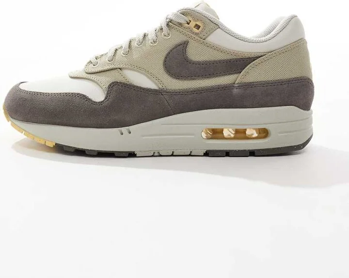Nike Air Max 1 sneakers in off-white and dark gray - Image 2