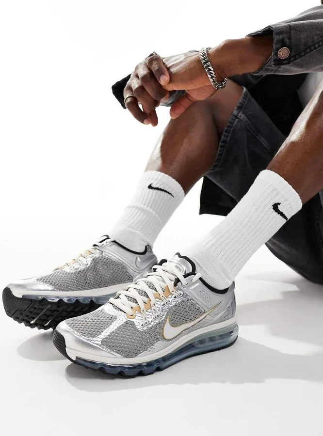 Nike Air Max 2013 sneakers in silver - Image 4