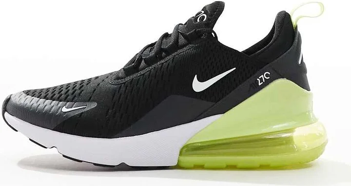 Nike Air Max 270 sneakers in black and green - Image 2