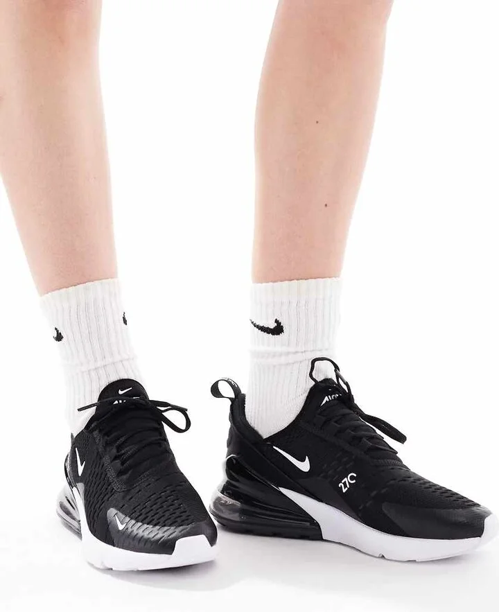 Nike Air Max 270 sneakers in black and white