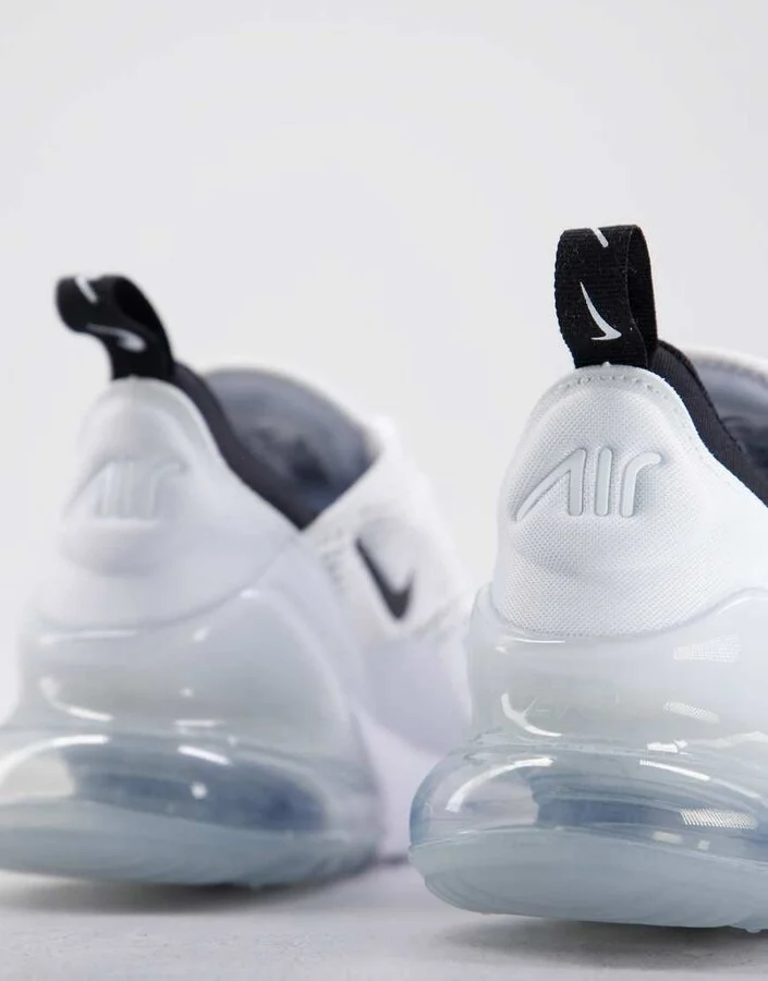 Nike Air Max 270 sneakers in white and black - Image 2