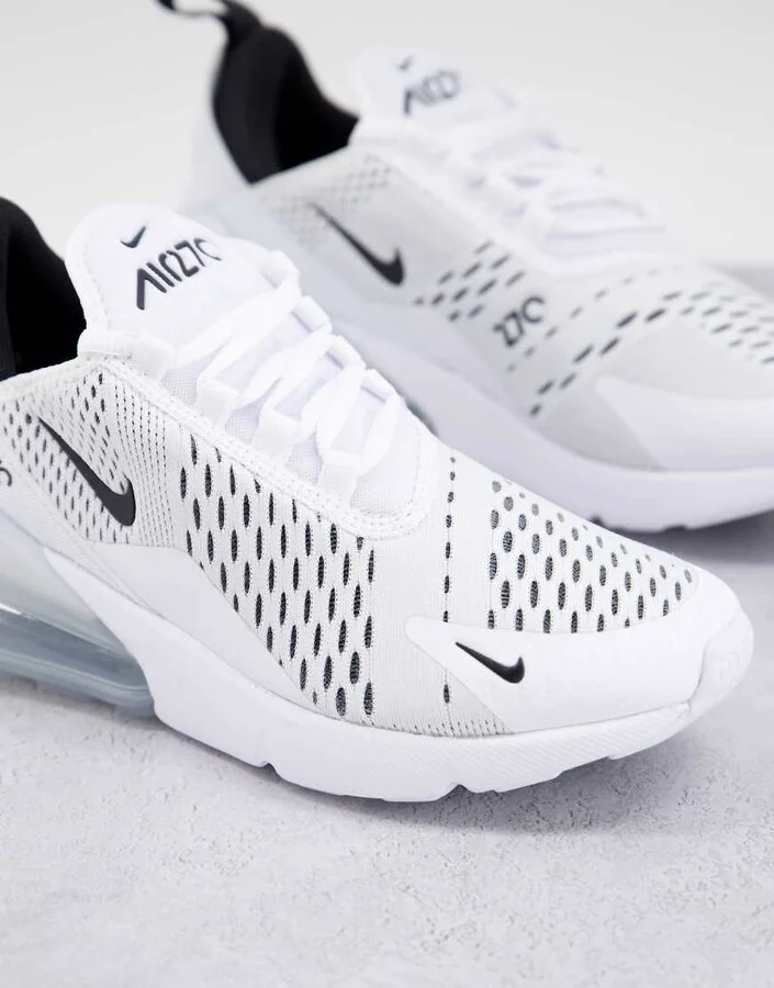 Nike Air Max 270 sneakers in white and black - Image 3