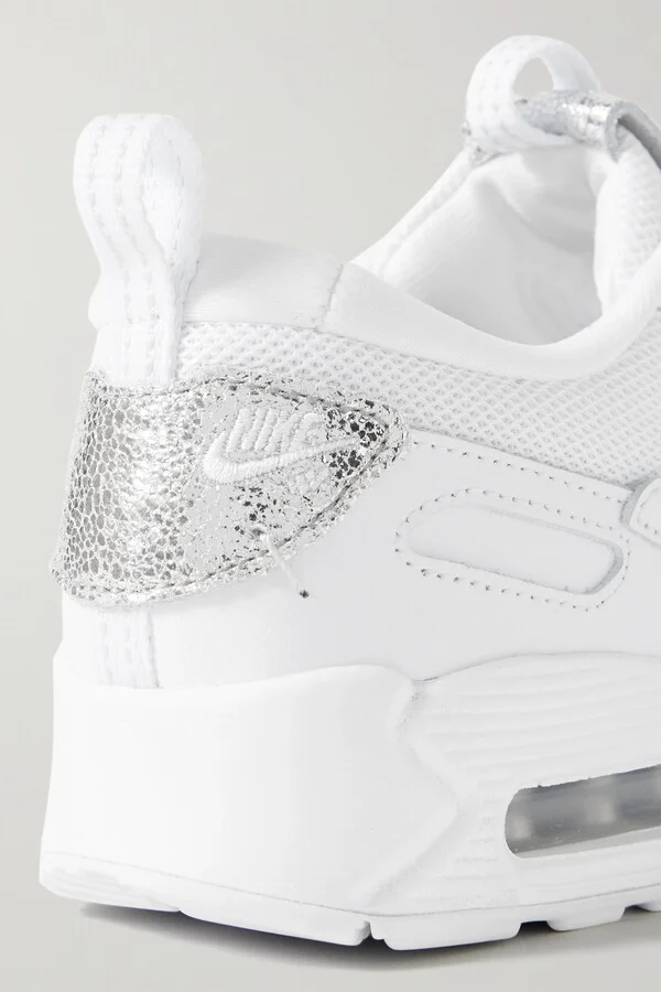 Nike - Air Max 90 Futura Crystal-embellished Leather And Mesh Sneakers - White - Image 4