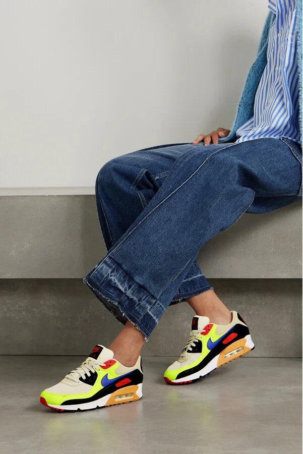 Nike - Air Max 90 Rubber-trimmed Leather And Mesh Sneakers - Multi - Image 2