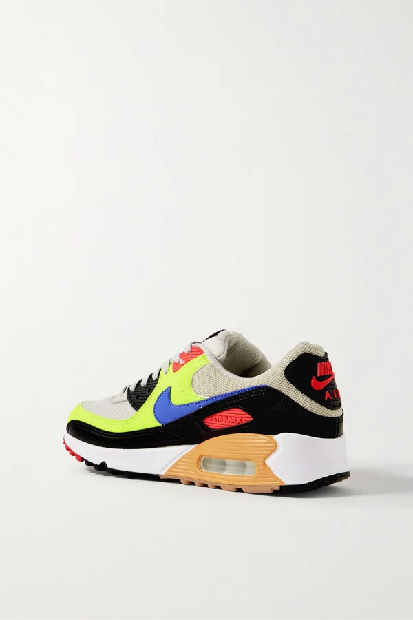 Nike - Air Max 90 Rubber-trimmed Leather And Mesh Sneakers - Multi - Image 3