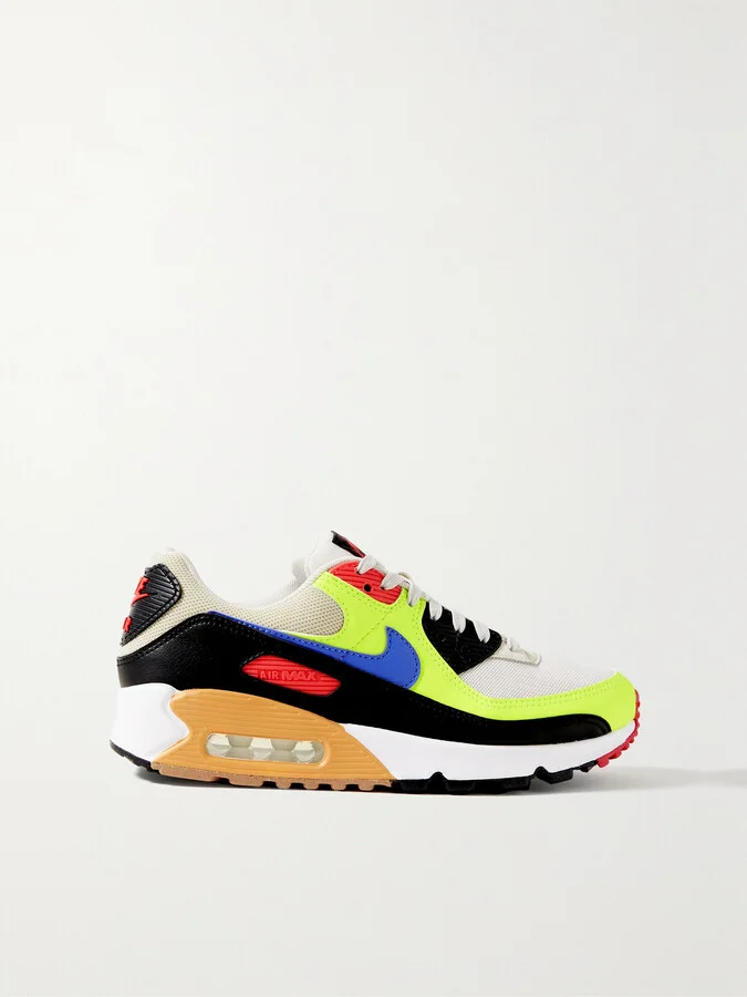 Nike - Air Max 90 Rubber-trimmed Leather And Mesh Sneakers - Multi