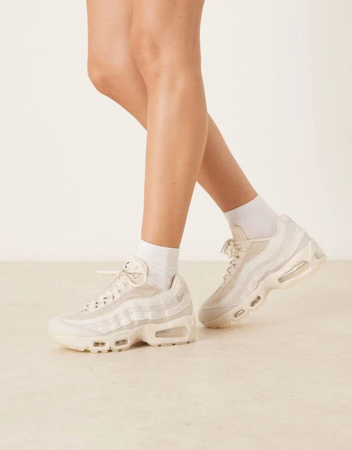 Nike Air Max 95 sneakers in beige and white