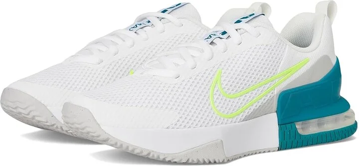 Nike Air Max Alpha Trainer 6 Men's Cross Training Shoes White/Hot Lime/Bright Spruce/Grey Fog : 9 D - Medium, Textile