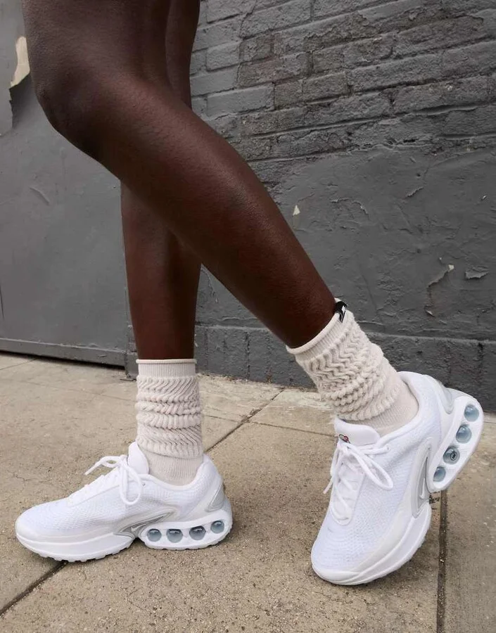 Nike Air Max DN sneakers in white and silver