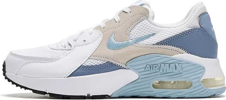 Nike Air Max Excee Women's Shoes White/Light Armory Blue/Ashen Slate/Black : 11.5 B - Medium, Leather/Textile - Image 6