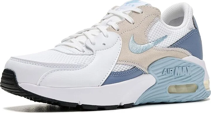 Nike Air Max Excee Women's Shoes White/Light Armory Blue/Ashen Slate/Black : 11.5 B - Medium, Leather/Textile