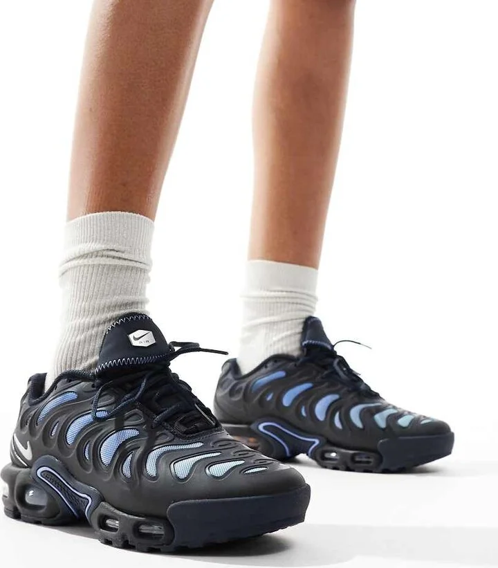 Nike Air Max Plus Drift sneakers in black and blue