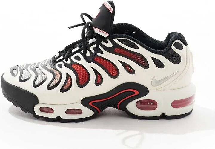 Nike Air Max Plus Drift sneakers in white and red - Image 2