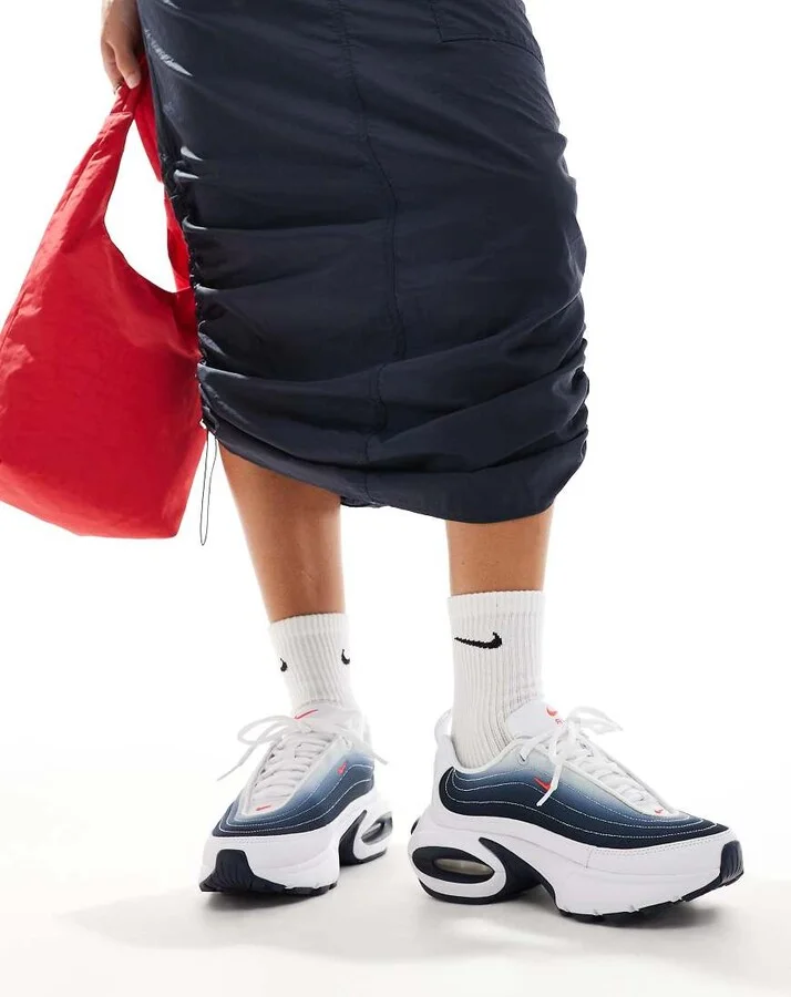 Nike Air Max Portal sneakers in white and navy