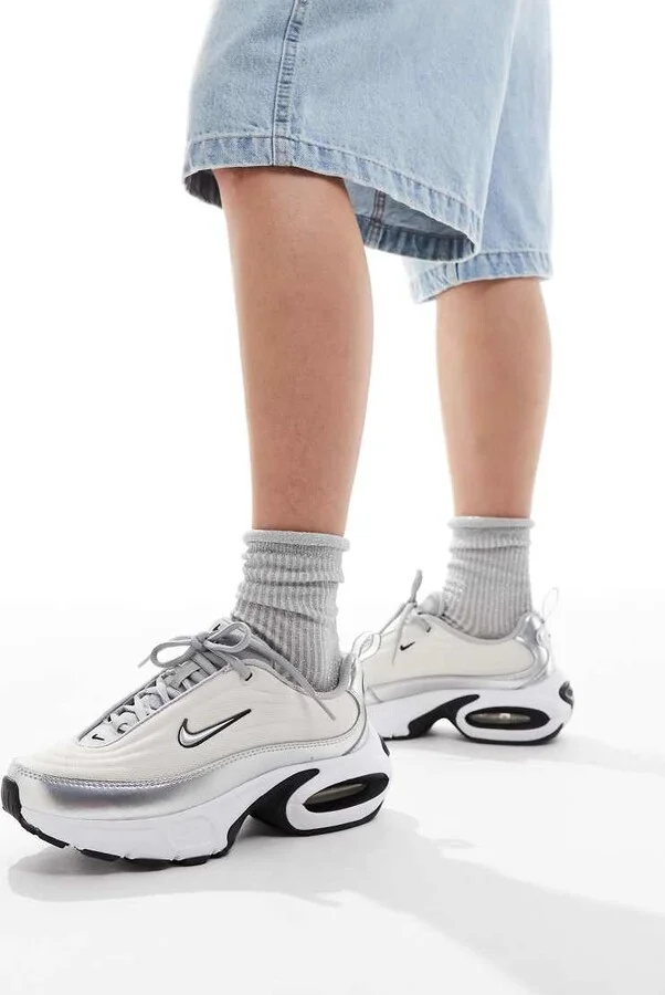 Nike Air Max Portal sneakers in white and silver