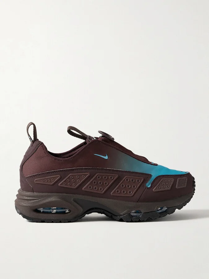 Nike - Air Max Sndr Nubuck And Rubber-trimmed Scuba Sneakers - Burgundy