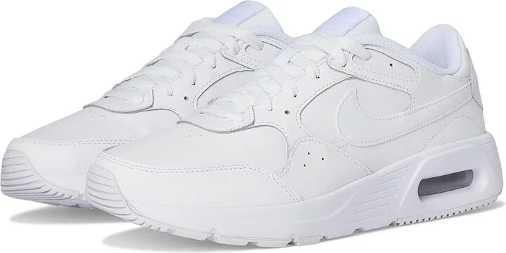 Nike Air Max Sports Classic Leather Men's Shoes White/White/White : 8.5 M