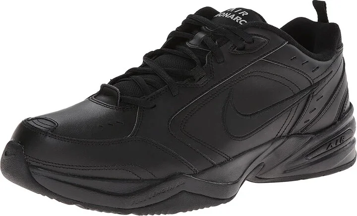 Nike Air Monarch IV Men's Cross Training Shoes Black/Black : 6 D - Medium, Leather/Textile - Image 2