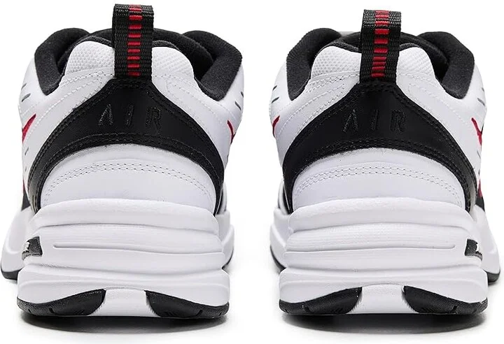 Nike Air Monarch IV Men's Cross Training Shoes White/Black/Varsity Red : 6 D - Medium, Leather/Textile - Image 5