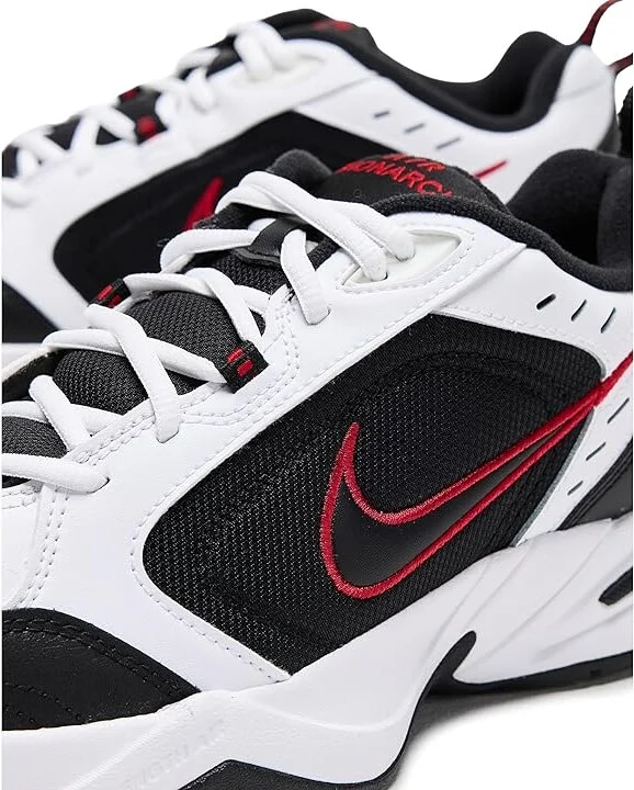 Nike Air Monarch IV Men's Cross Training Shoes White/Black/Varsity Red : 6 D - Medium, Leather/Textile - Image 7